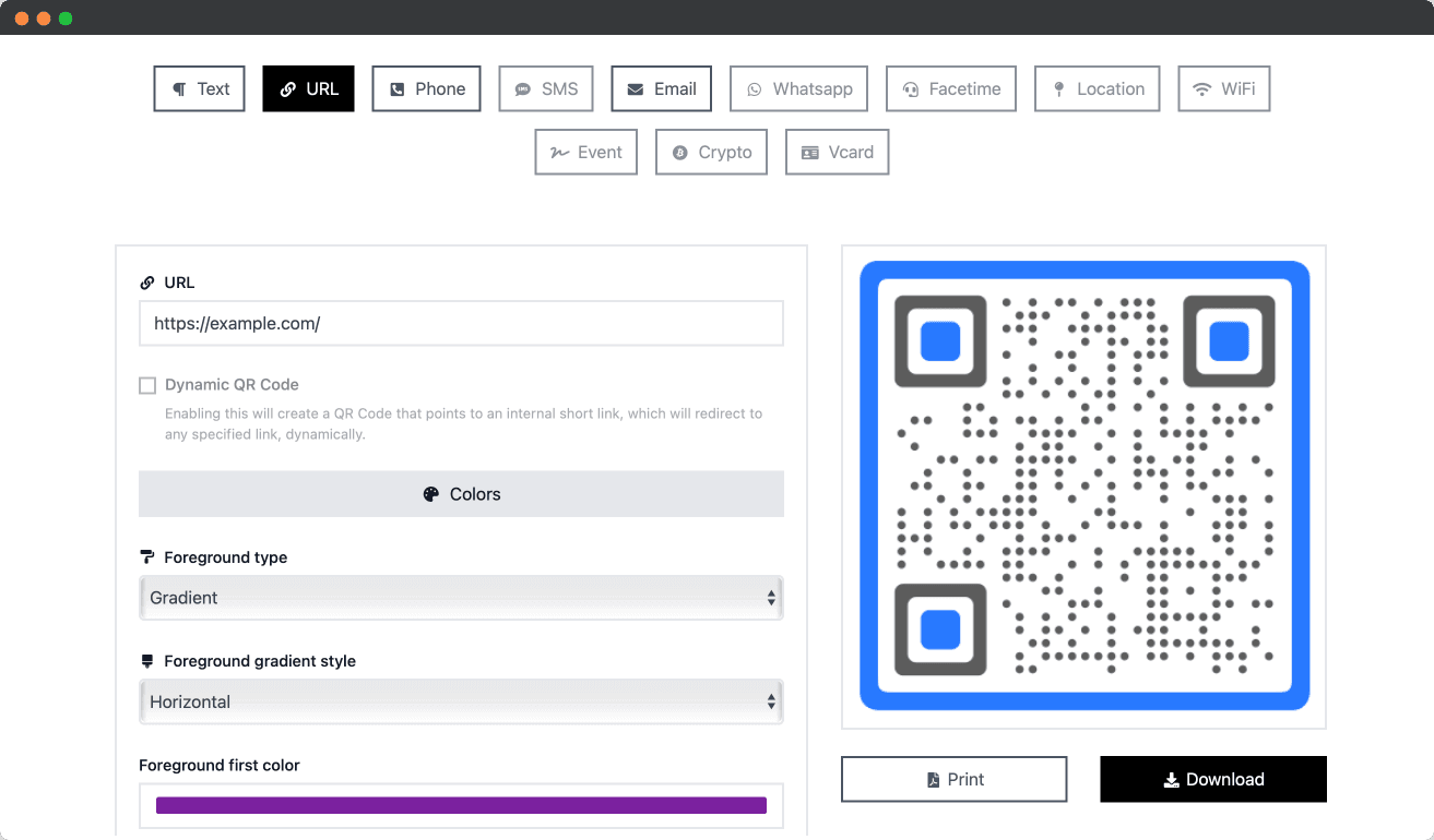 QRCode AI - QR Code Generator Interface